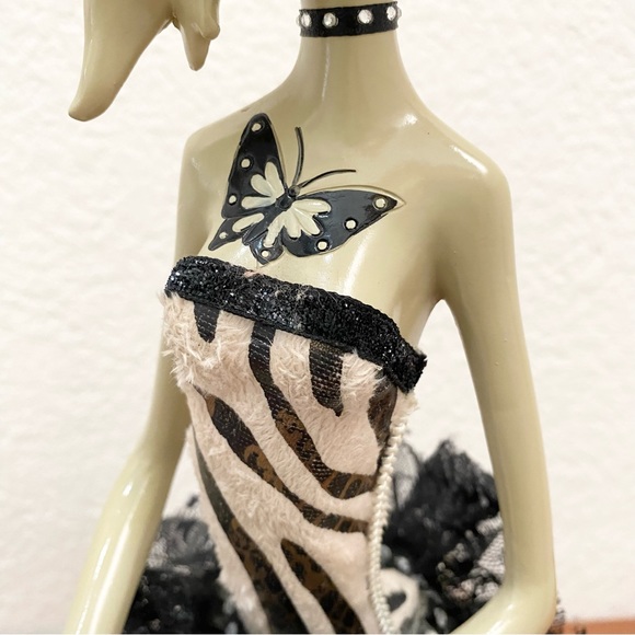 Vintage Sexy Kitty Art Whimsical Cat Sitting 14” Anthropomorphic Cat Figurine - Picture 12 of 16